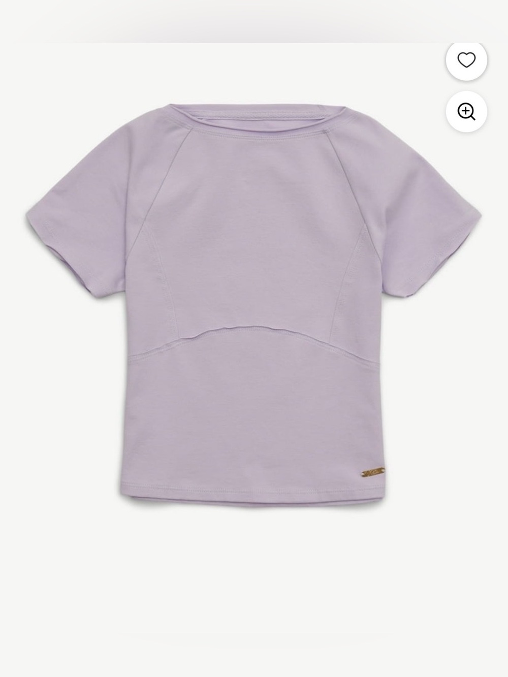 Justice Lavender Seamed Short Sleeve T-Shirt Girls Large 12/14 NWT Cotton Blend